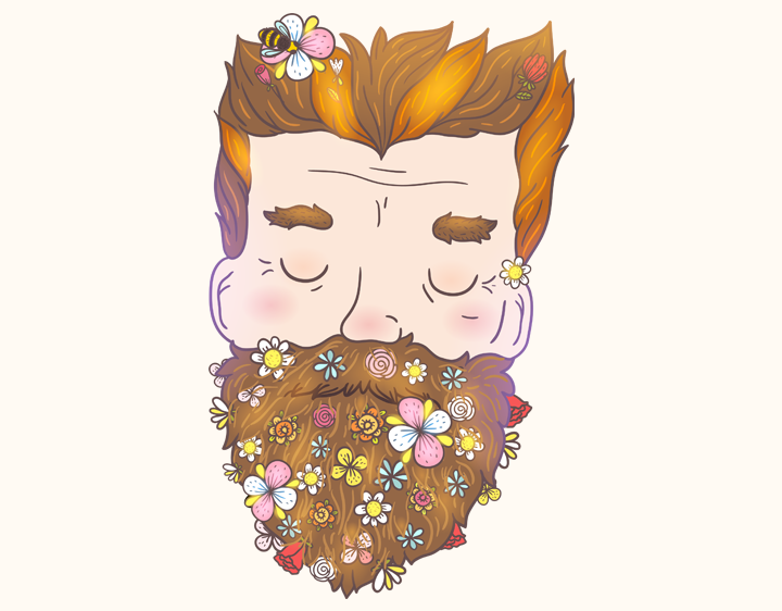 Flower Beard t-shirt