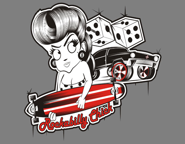 Brand New T-shirt Design Rockabilly Betty