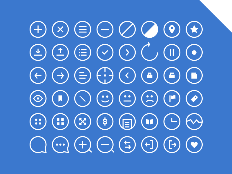 48 Rounded Icons PSD