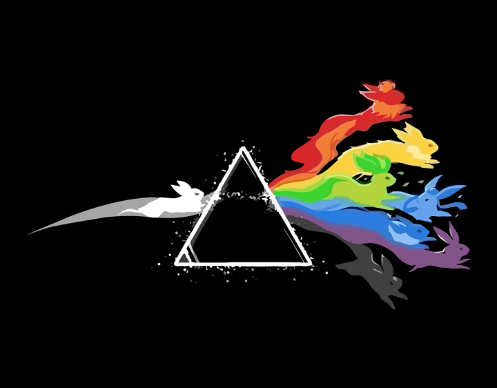 Pink Floyd/Pokemon Mashup - Dark Side of the Eevee t-shirt