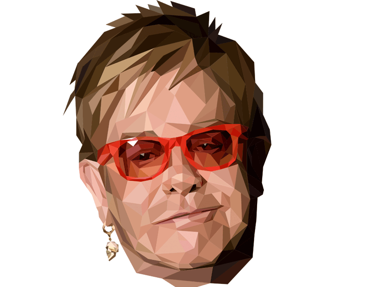 Polygon Elton John t-shirt